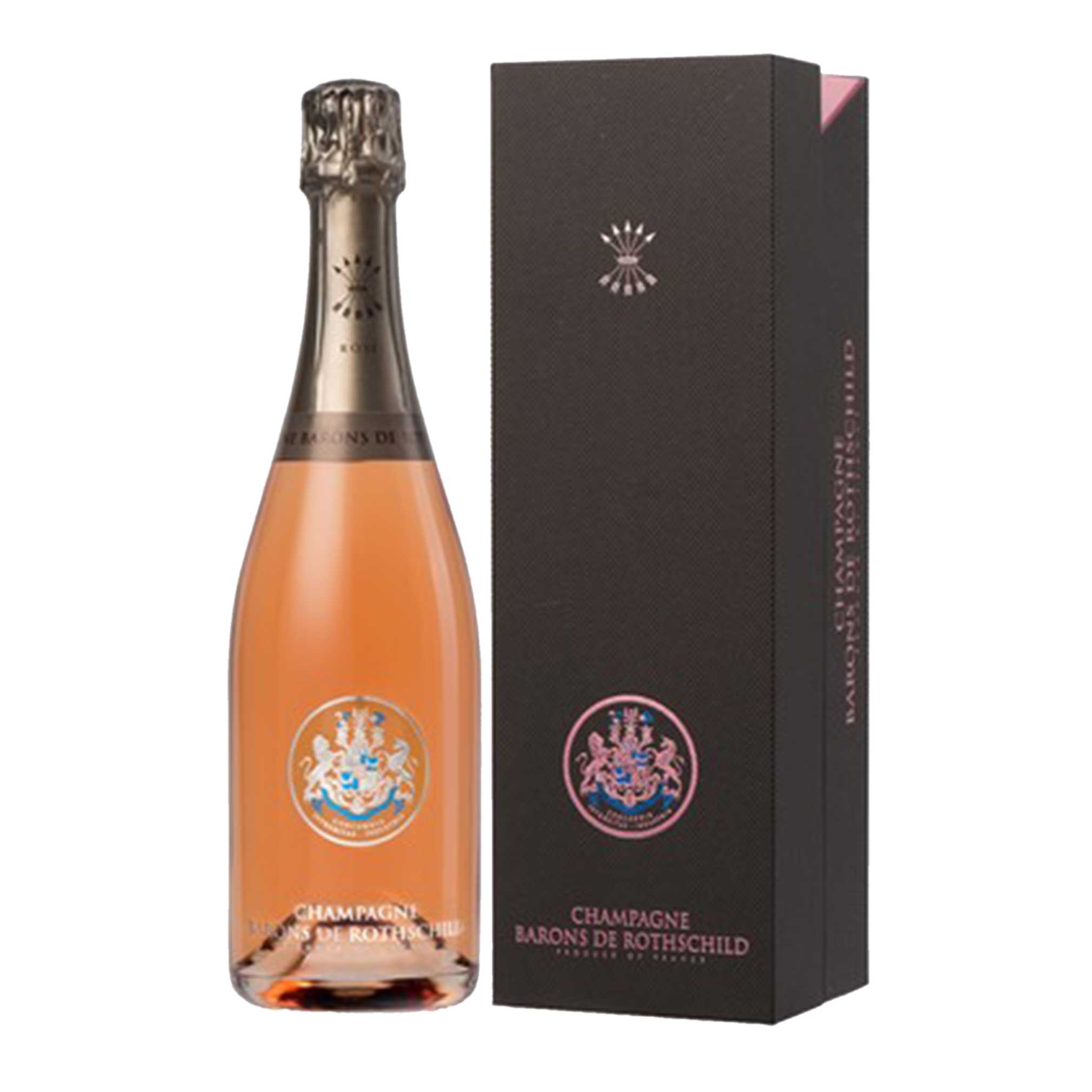 Barons De Rothschild Brut Champagne Rose With Gift Box - A Kosher Wine From France