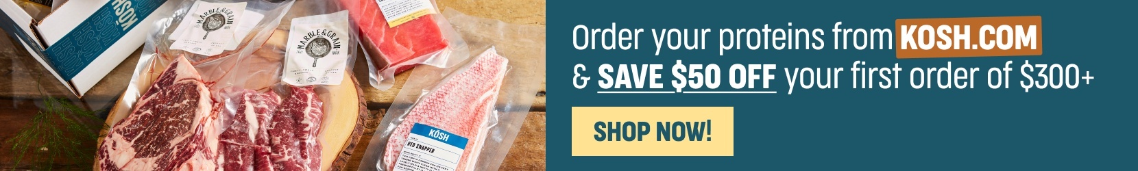 Buy your meat with Kosh